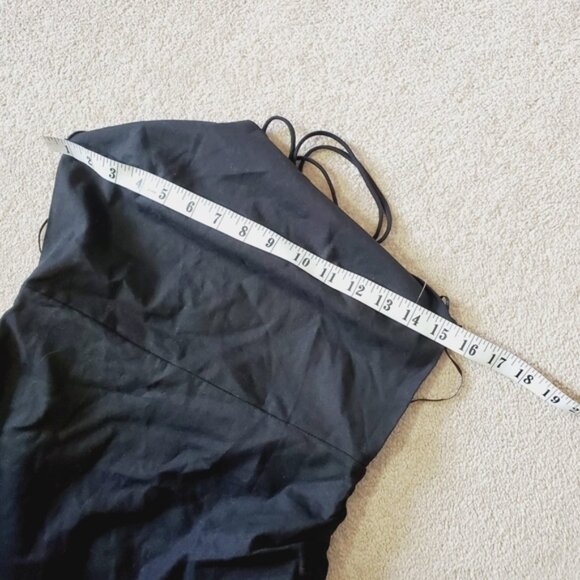 Revolve Lioness Cotton Linen Strappy Black Asymmetric Party Club Y2K Dress S - Picture 4 of 8